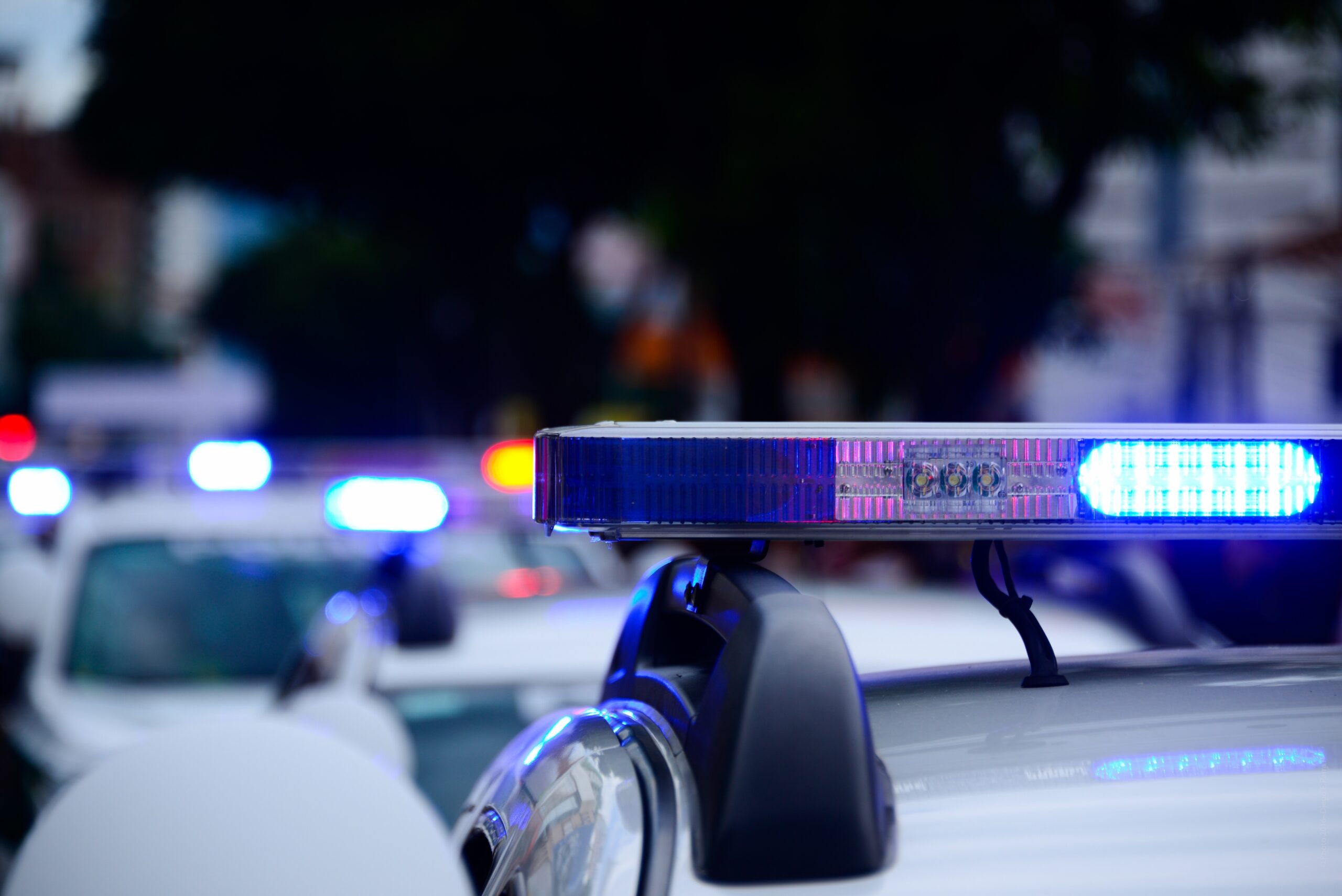 Picture of police lights in IRU statement on Southport killings